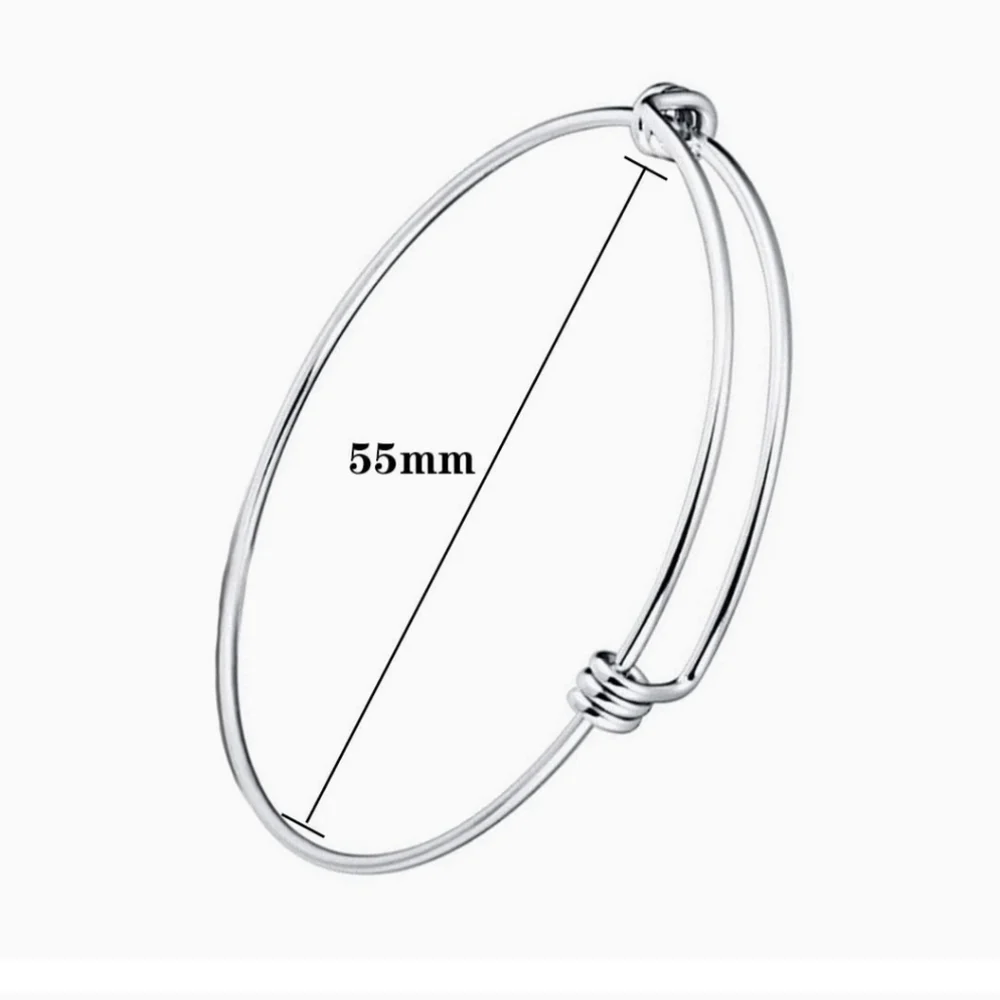 Expandable Stainless Steel Bangle Bracelet Rose Gold 55mm Fashion Jewelry - Picture 2 of 2